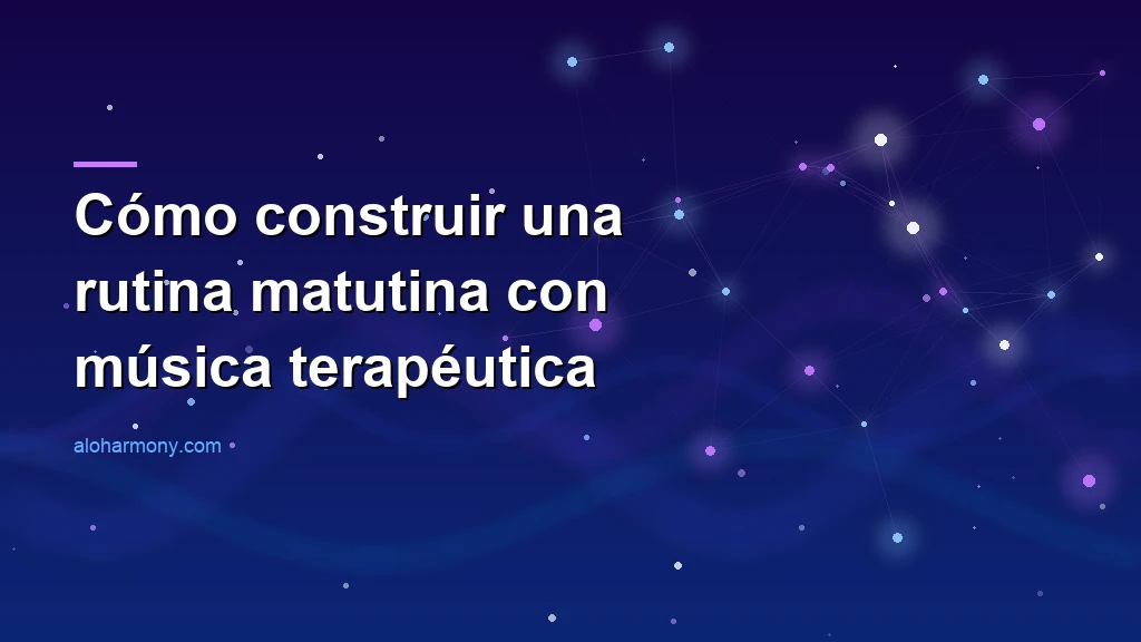 Cómo construir una rutina matutina con música terapéutica